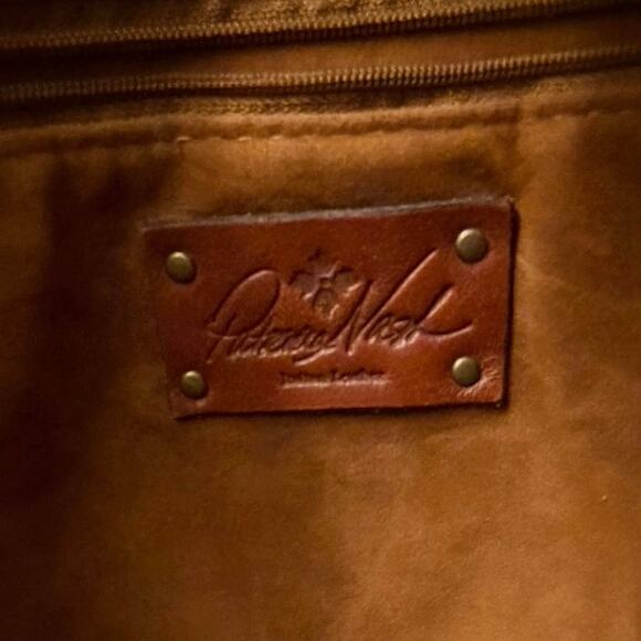 Patricia Nash Brown leather embossed purse/bag/tote braided straps tassel detail - Picture 5 of 9